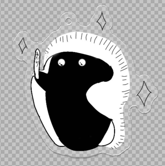 あたり毛玉アクリルキーホルダー