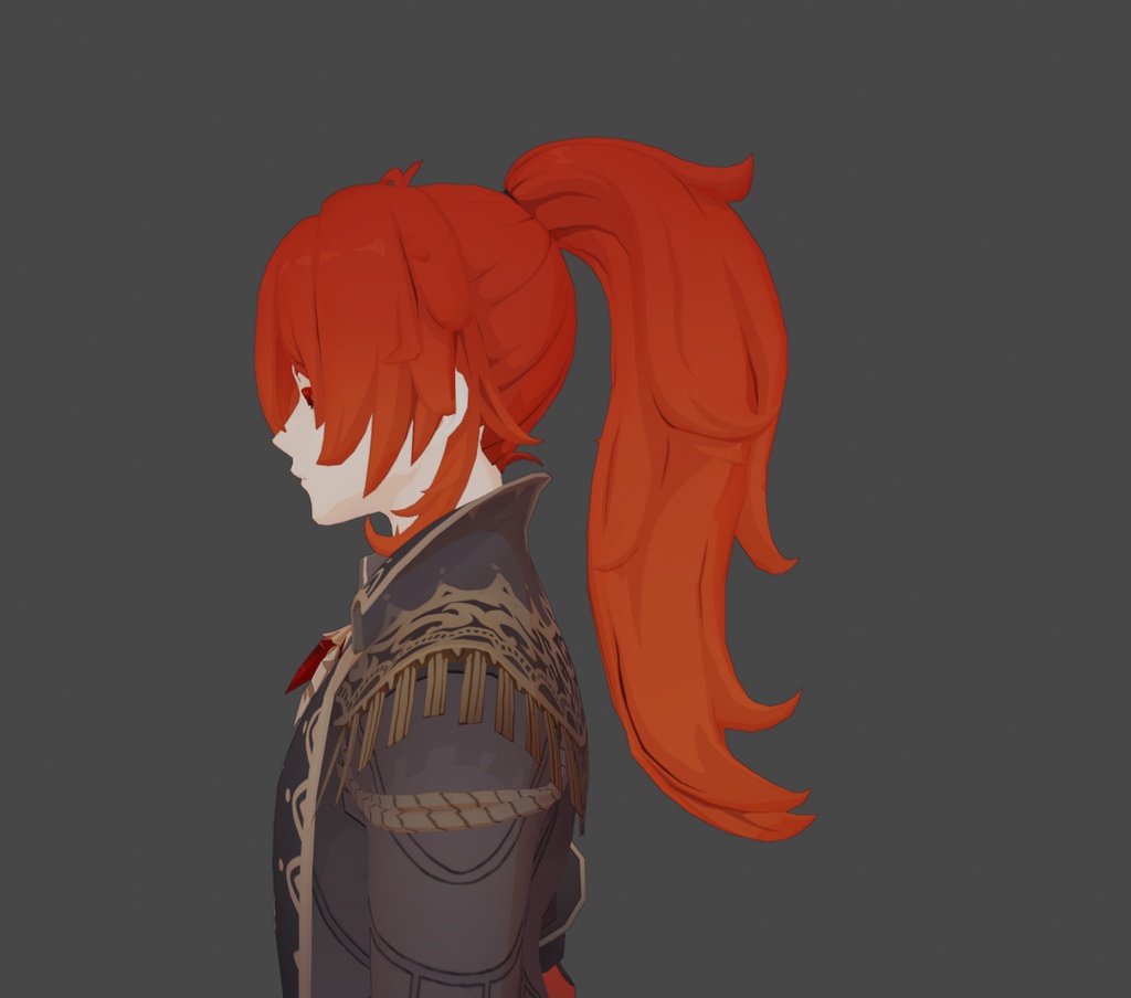 Diluc RD Edited hair and texture