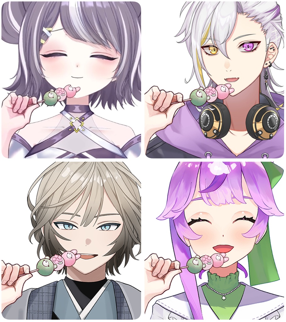 【PNG】お花見団子を持つ手