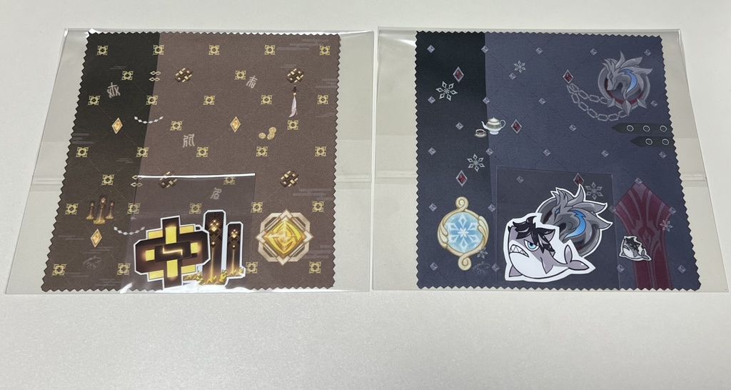 【原神】キャラモチーフ眼鏡拭きクロス【鍾離/リオセスリ】