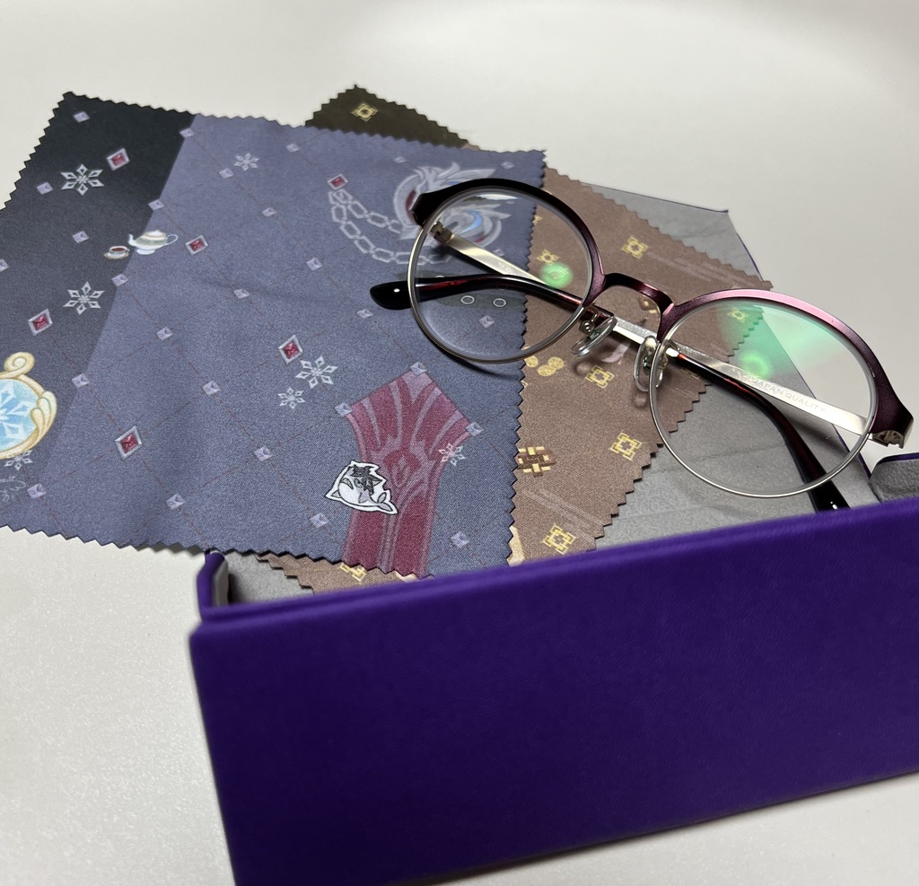 【原神】キャラモチーフ眼鏡拭きクロス【鍾離/リオセスリ】