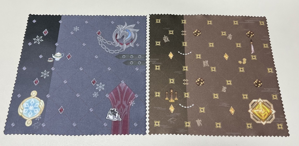 【原神】キャラモチーフ眼鏡拭きクロス【鍾離/リオセスリ】