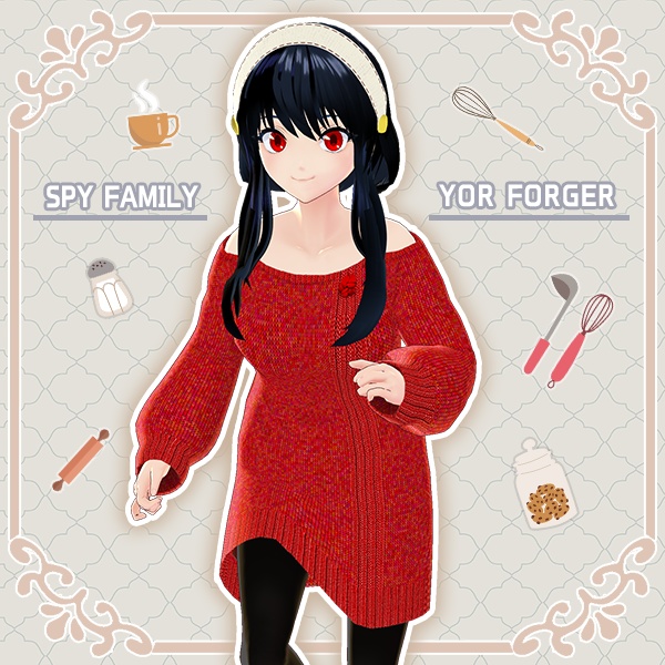 【Vroid】SPY×FAMILY スパイファミリー ヨル・フォージャー テクスチャセット