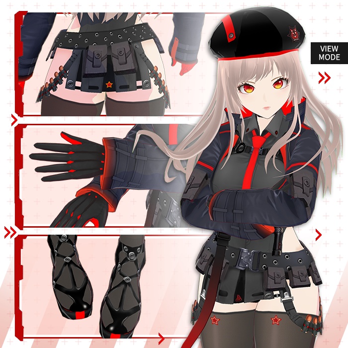 【Vroid】NIKKE ニケ 니케 – ラピ 라피  (Rapi)   VRoid Model / 衣装セット