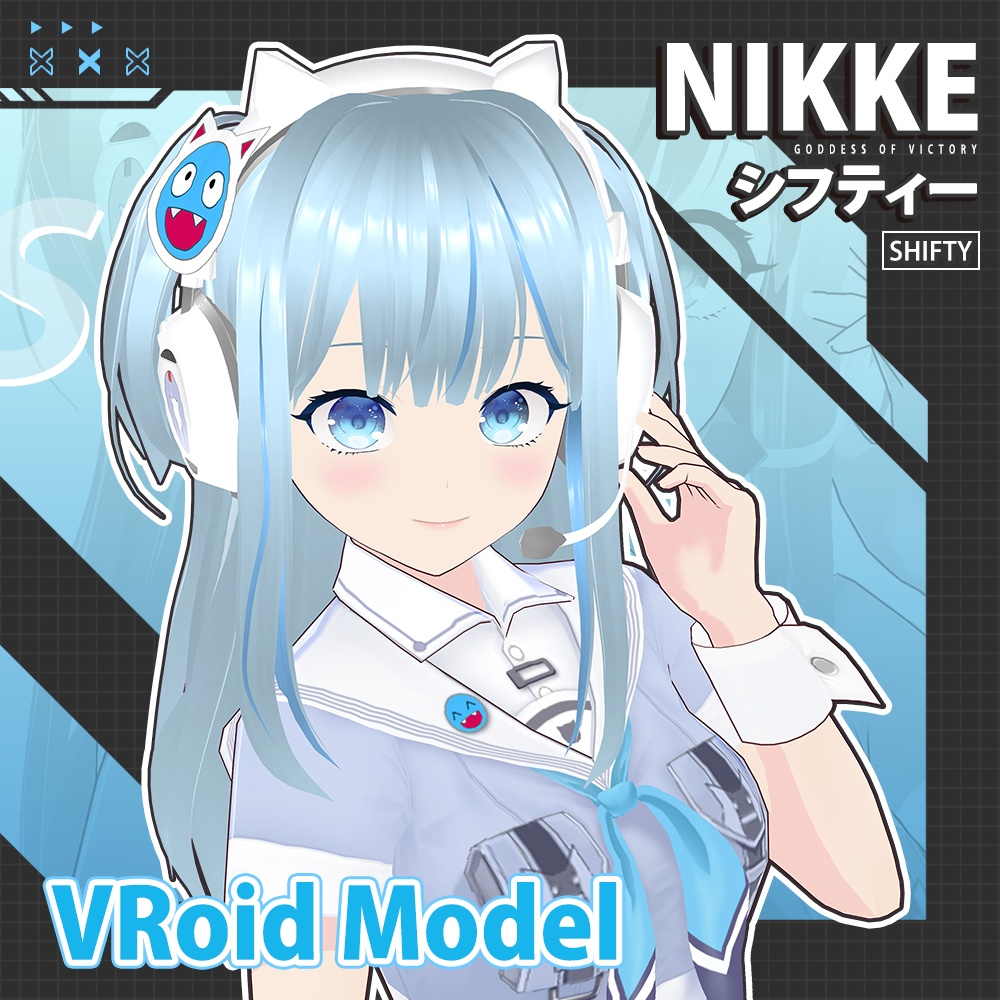 【Vroid】 NIKKE メガニケ：シフティー (Shifty) VRoid Model / 衣装セット