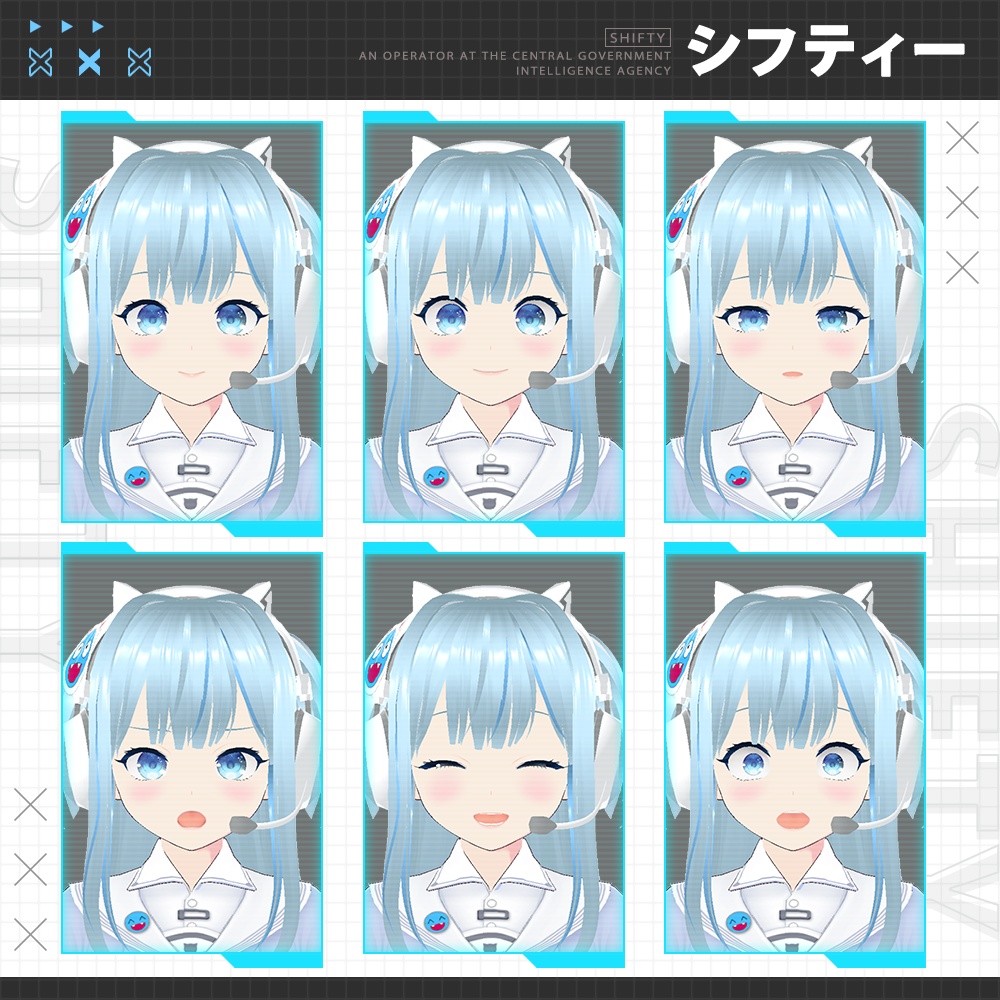 【Vroid】 NIKKE メガニケ:シフティー (Shifty) VRoid Model / 衣装セット