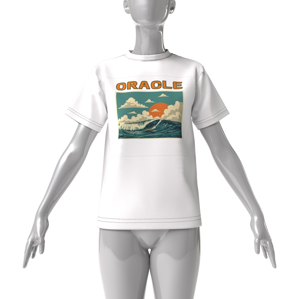 ビックシルエットロゴT(ORACLE)④