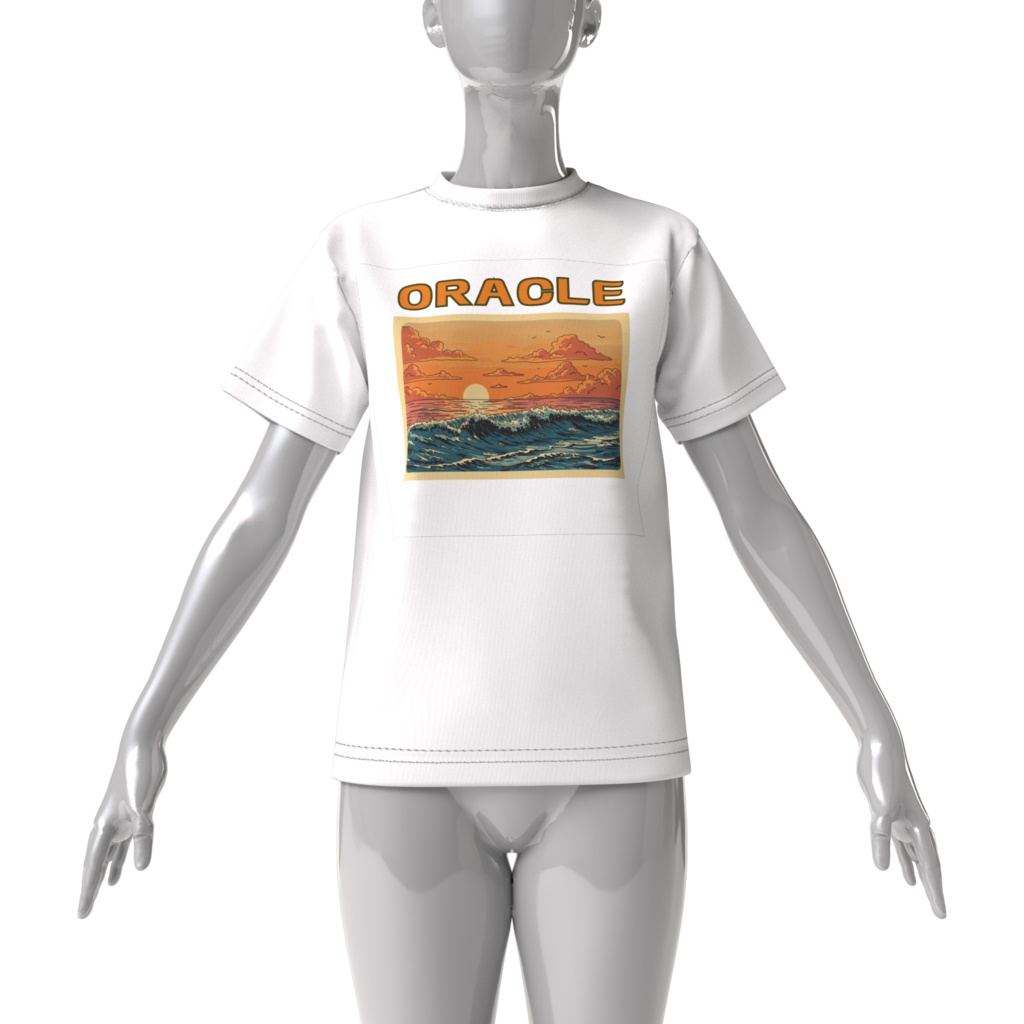 ビックシルエットロゴT(ORACLE)⑤