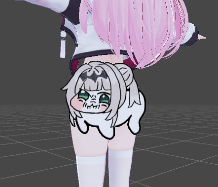 【無料】好きな画像やアニメーションを表示できるパンツ隠すエフェクト(スカートギミック前提)