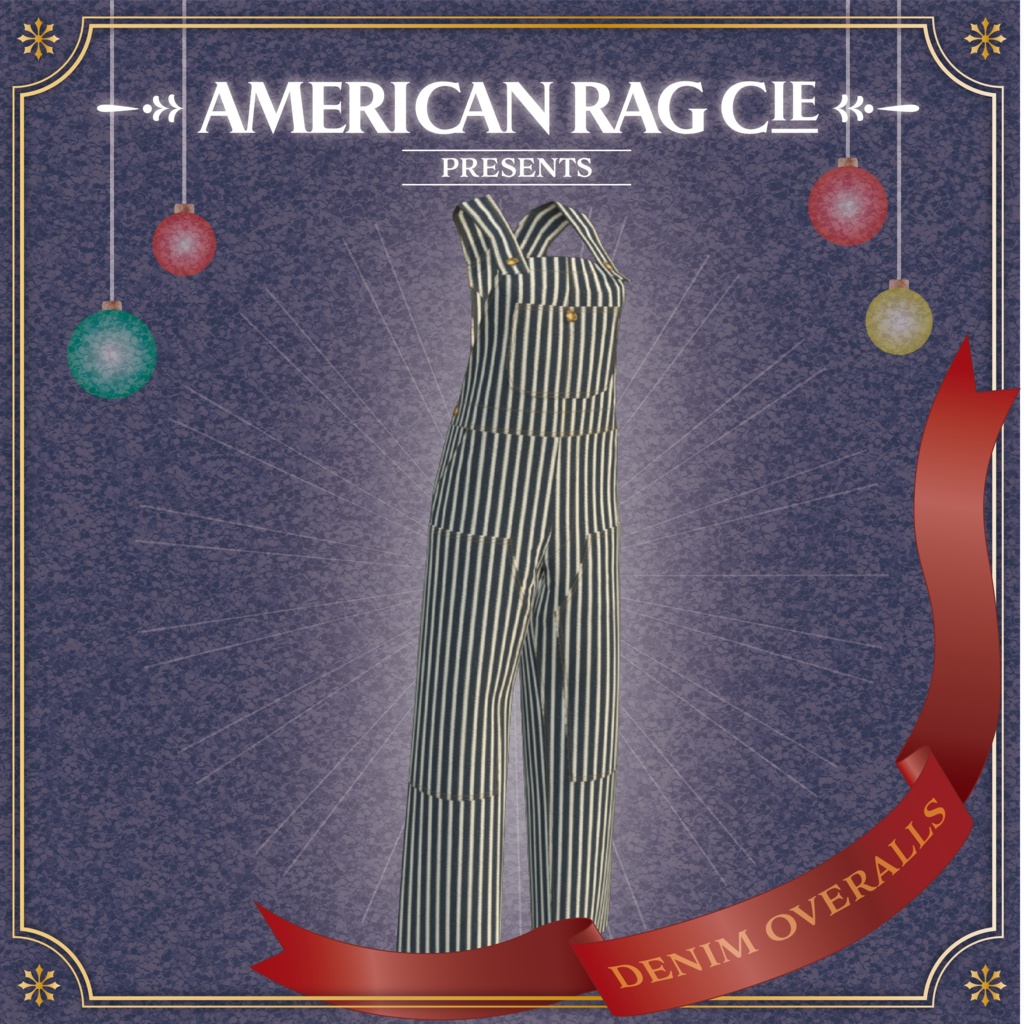 【Vroid】ヒッコリーサロペット 【🎁期間限定🎁fromARC】