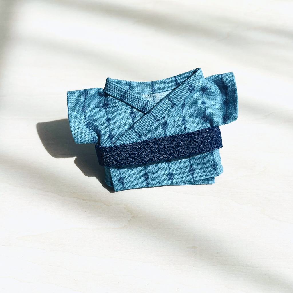 ぬい浴衣 ➖まん丸雫の縦縞➖