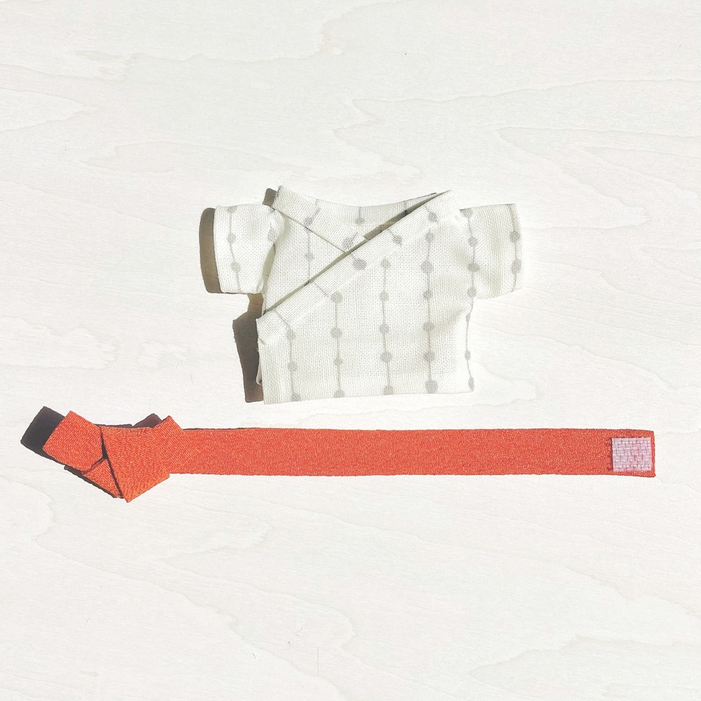 ぬい浴衣 ➖まん丸雫の縦縞➖