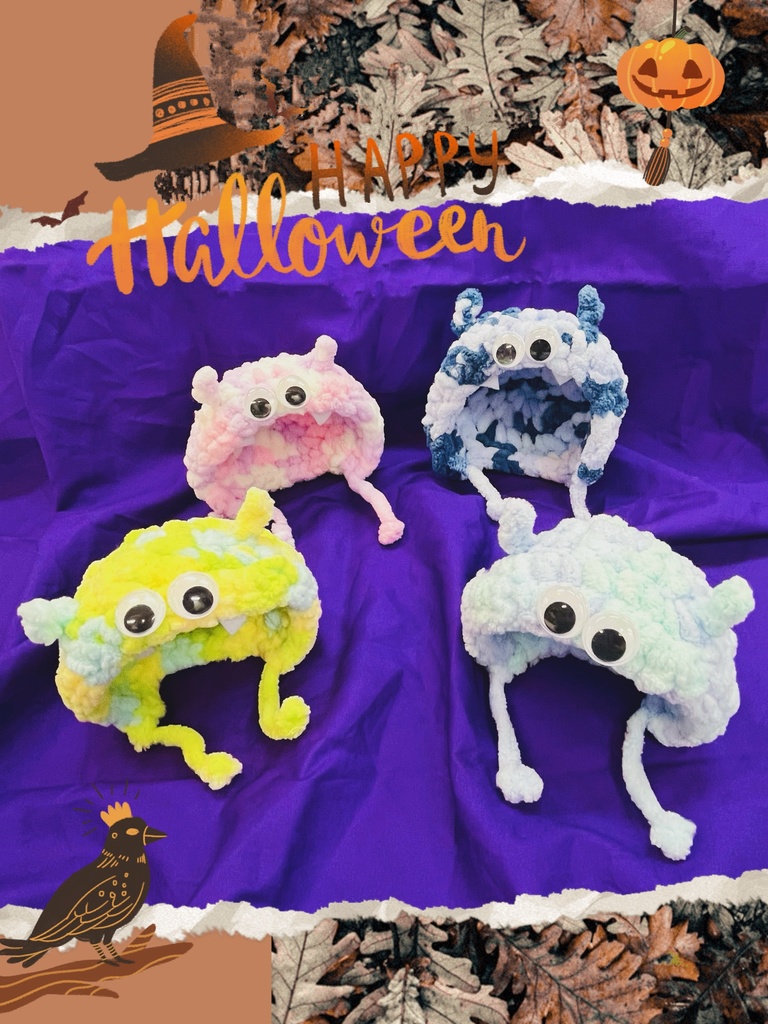 👾モンスターもこもこヘッドキャップ👾