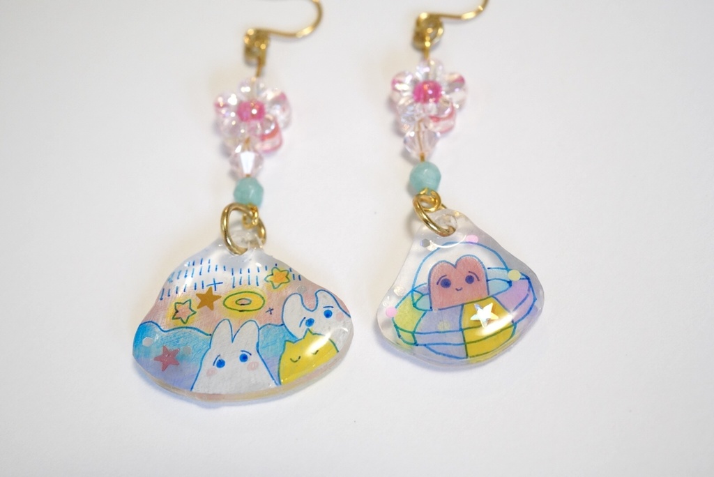 UFOと不思議な生きものたちのピアス