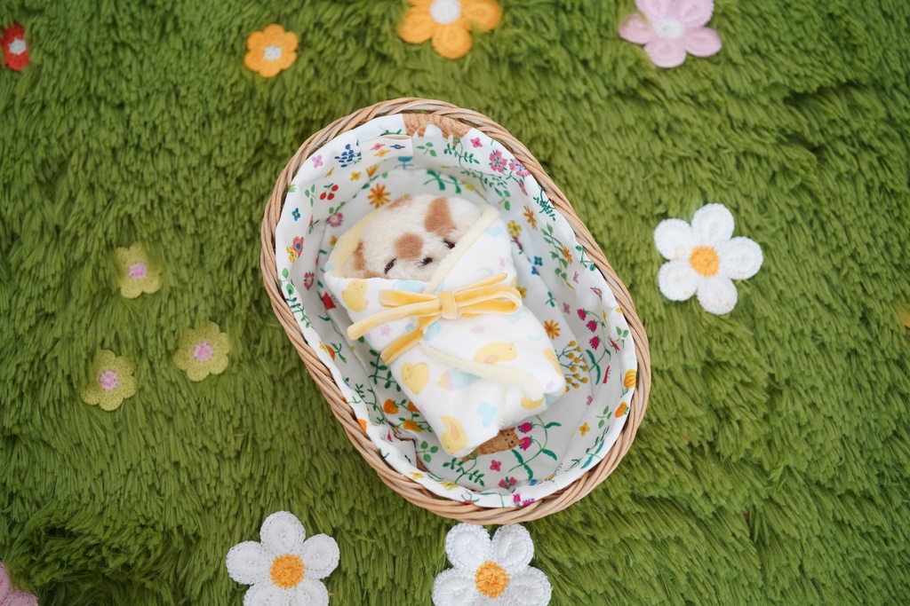 ナンの赤ちゃんのぬいぐるみおくるみセット 黄色いリボン モチパン直売所 Booth