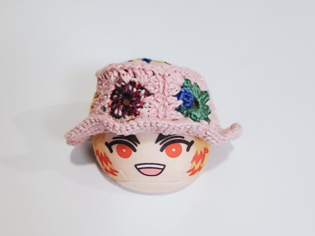 クロッシェハット (ピンク)