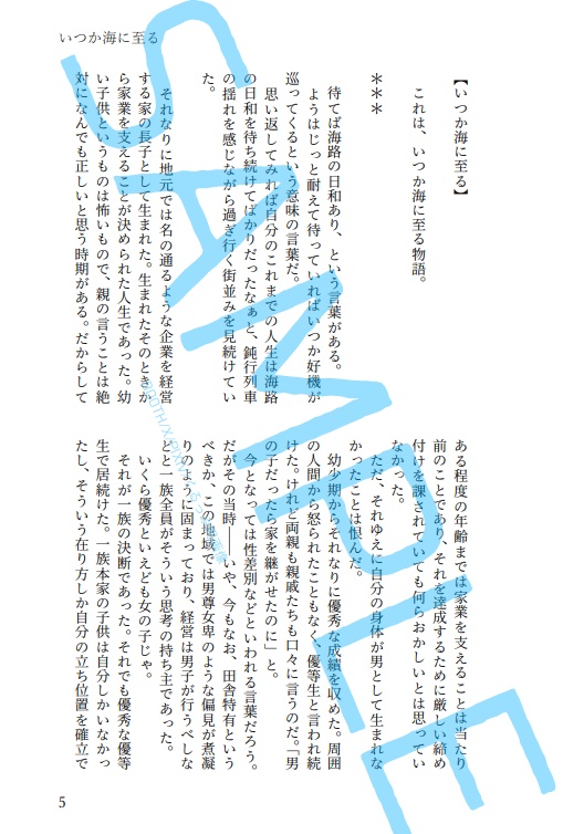 いつかうみにいたる -Song of 52Hz-