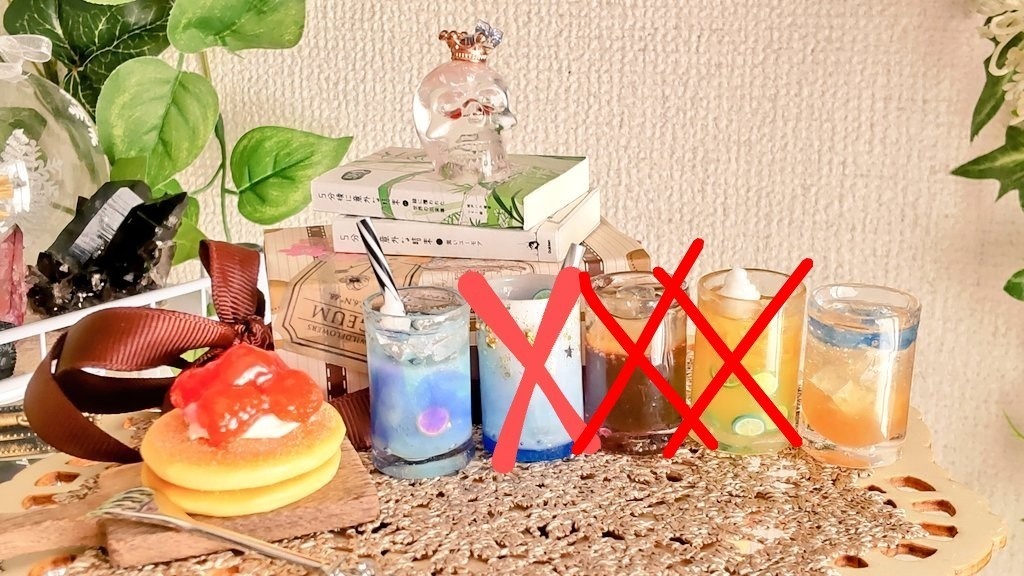 【お値段改定🪄】1/3ドールサイズ★ミニチュアドリンク(4種類)🍹カラフルで爽やかな、涼しげなドリンクはいかがですか✨