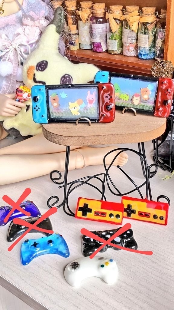 【お値段改定🪄】1/3ドールサイズ * ゲームコントローラー★4機種 🎮✨ 別売りのゲーム機とご一緒にいかがですかヾ(*´∀`*)ノ゛
