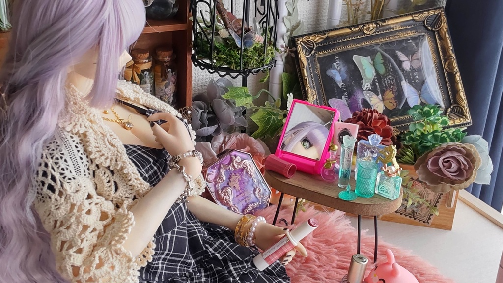 ドールサイズ*コスメ風3点セット①★5種類/あなたのドールさんには、何色がお似合いですか✨