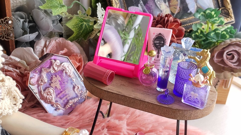 ドールサイズ*コスメ風3点セット①★5種類/あなたのドールさんには、何色がお似合いですか✨