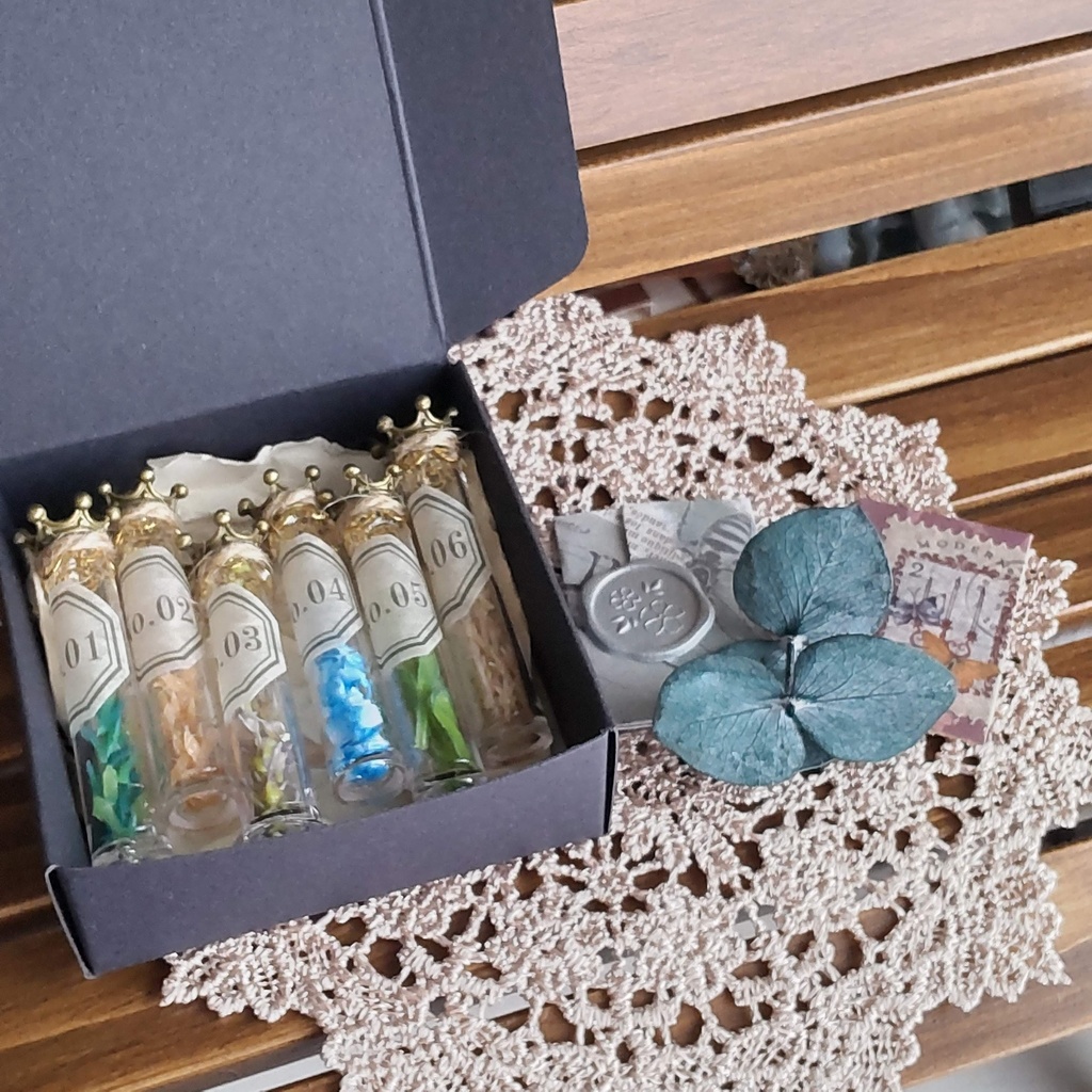 【お値段改定🪄】魔女の棚の薬草&毒草🌿✨標本6本セット(2種類)★1/3ドールサイズ/BOXにお入れしてお届けします♪