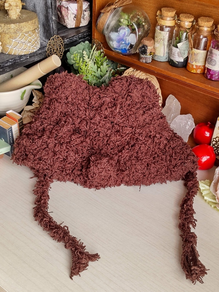 【年末SALE‼️】手編み*クマさん帽子★1/3ドールサイズ(DD・SDなど)/肌寒い季節、お耳が可愛いもふもふな帽子で暖まりましょう🐻✨