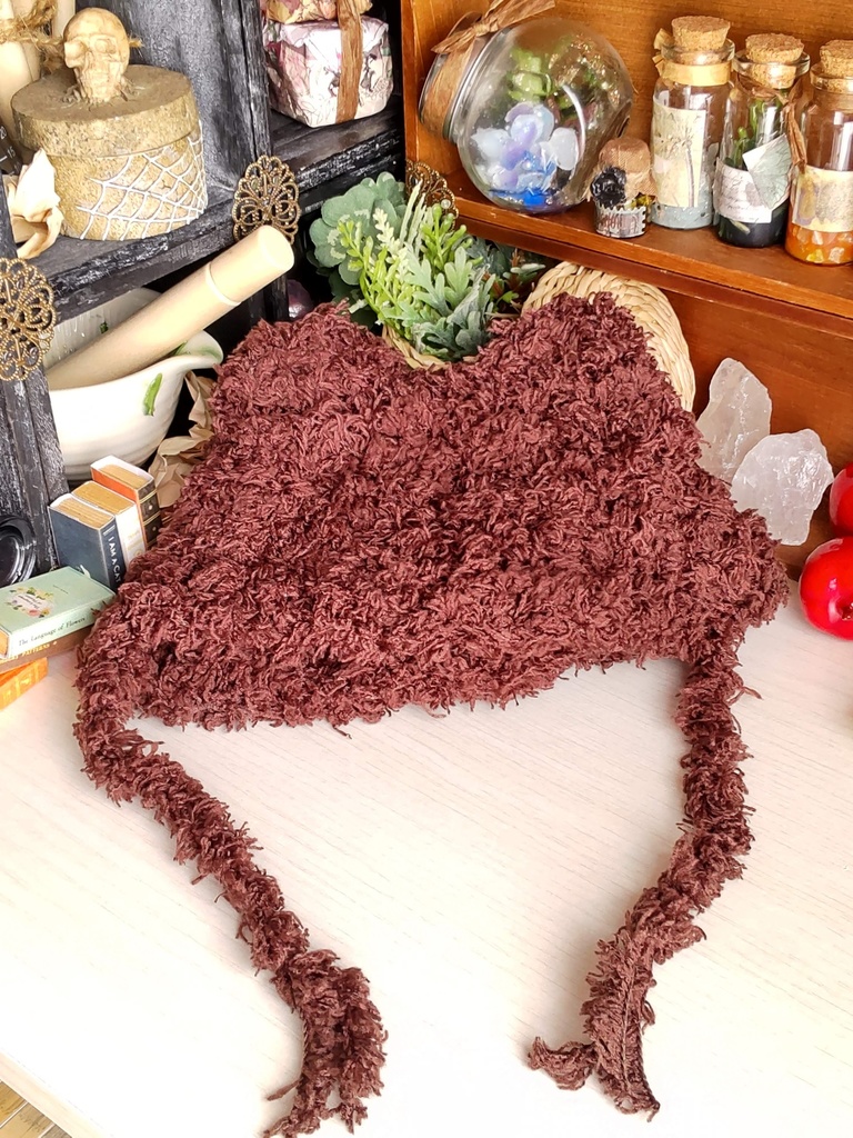 【年末SALE‼️】手編み*クマさん帽子★1/3ドールサイズ(DD・SDなど)/肌寒い季節、お耳が可愛いもふもふな帽子で暖まりましょう🐻✨