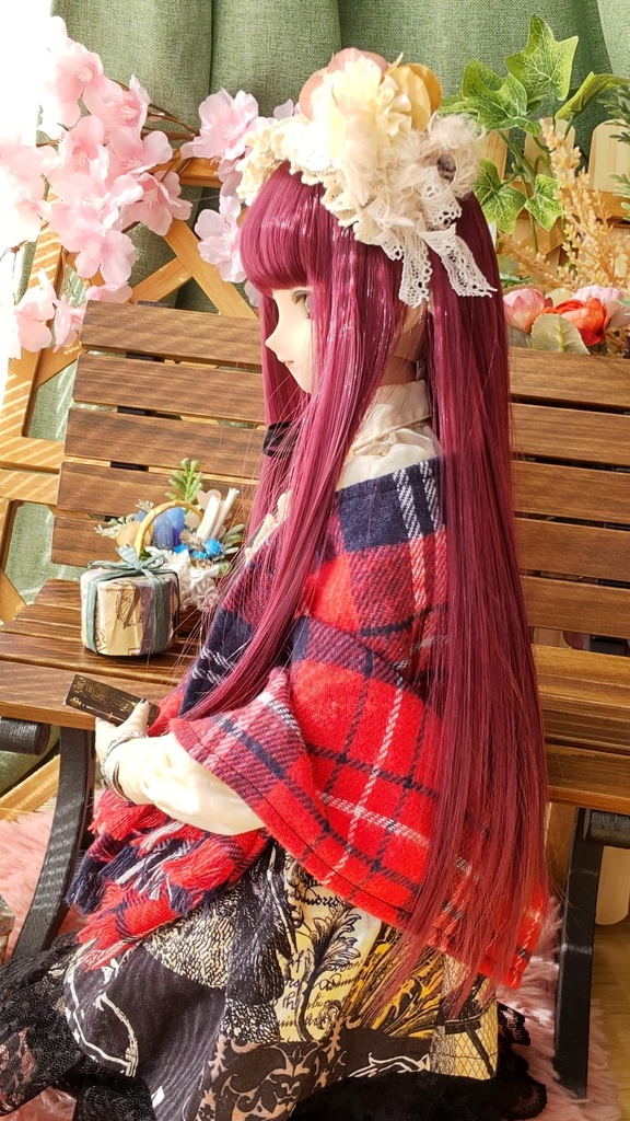 【年末SALE‼️】1/3ドールサイズ(DD・SDなど)★大判ストール*タータンチェック2種/暖かくて、一枚あると便利な大判ストールはいかがですか🎀