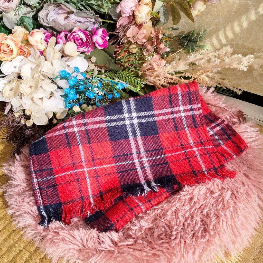 【年末SALE‼️】1/3ドールサイズ(DD・SDなど)★大判ストール*タータンチェック2種/暖かくて、一枚あると便利な大判ストールはいかがですか🎀