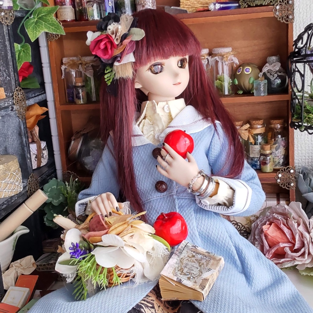 【年末SALE‼️送料無料】1/3ドールサイズ(DD・SDなど)★磁石式ヘッドドレス★3種類/可愛らしいブーケのようなヘッドドレスをどうぞ💐