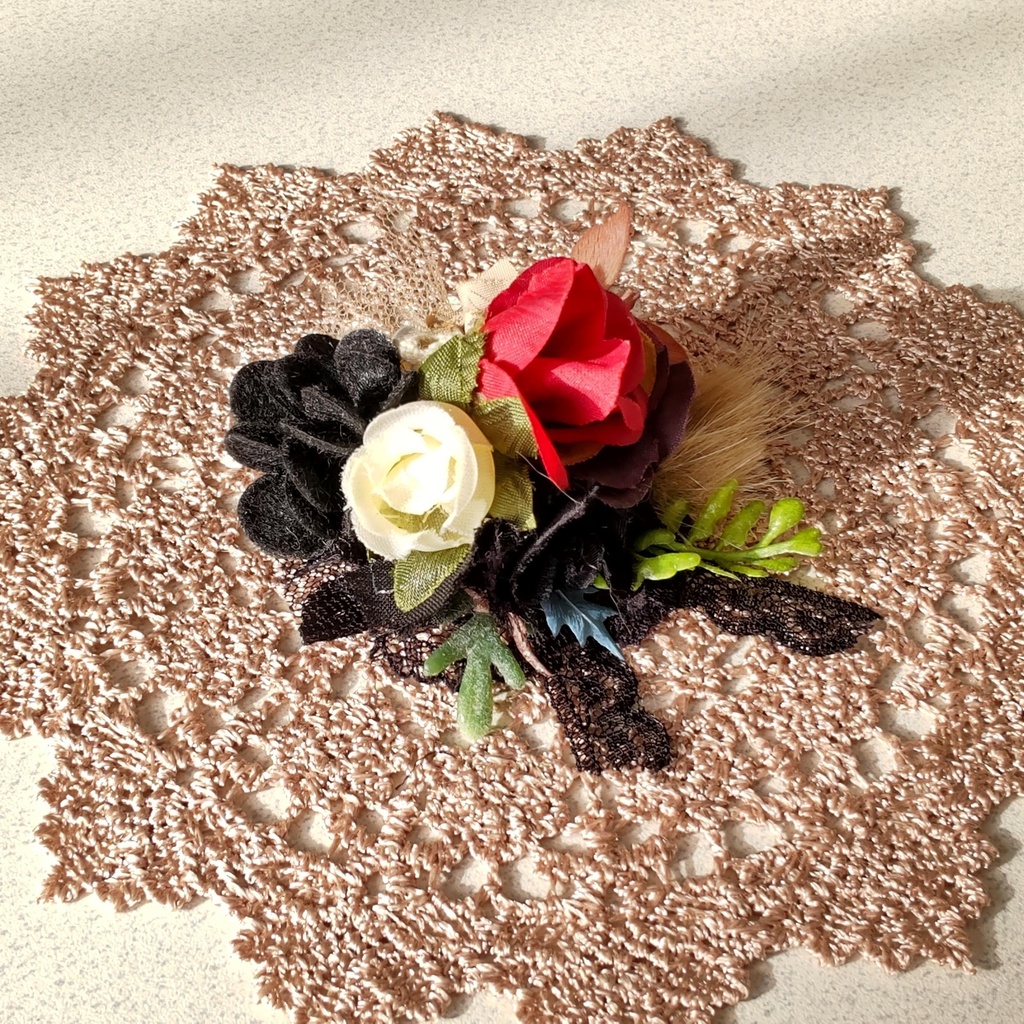 【年末SALE‼️送料無料】1/3ドールサイズ(DD・SDなど)★磁石式ヘッドドレス★3種類/可愛らしいブーケのようなヘッドドレスをどうぞ💐