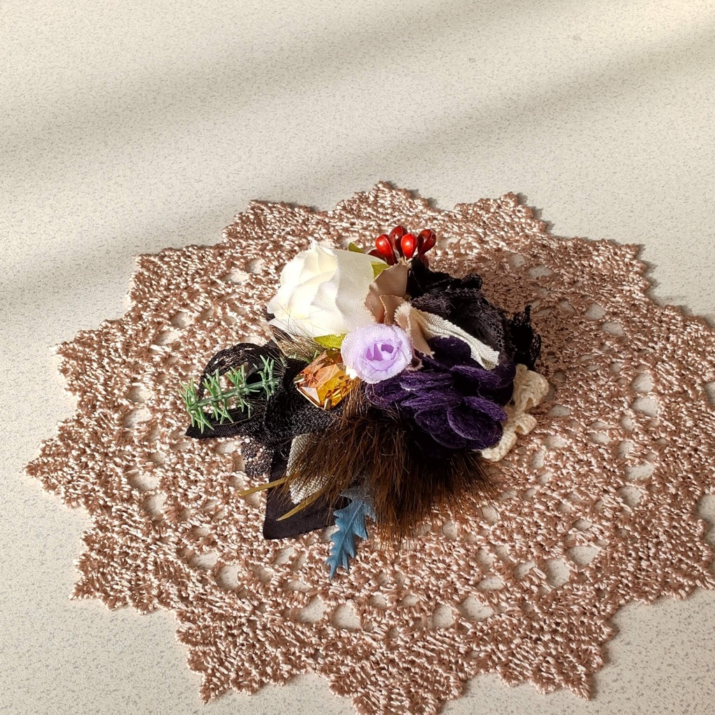 【年末SALE‼️送料無料】1/3ドールサイズ(DD・SDなど)★磁石式ヘッドドレス★3種類/可愛らしいブーケのようなヘッドドレスをどうぞ💐