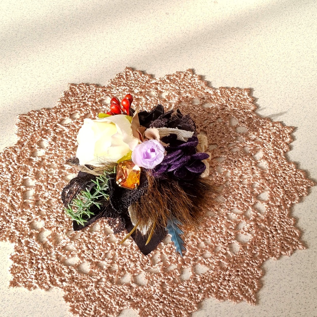 【年末SALE‼️送料無料】1/3ドールサイズ(DD・SDなど)★磁石式ヘッドドレス★3種類/可愛らしいブーケのようなヘッドドレスをどうぞ💐