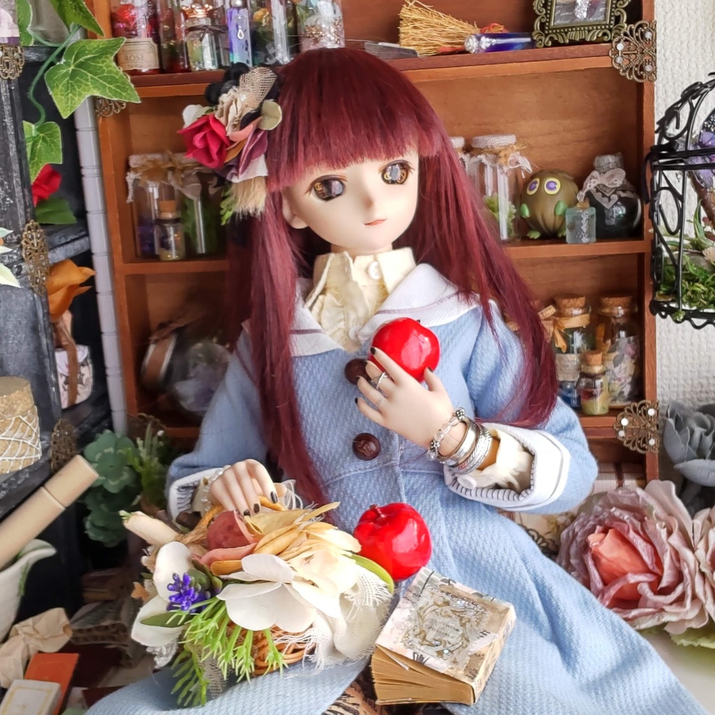 【年末SALE‼️送料無料】1/3ドールサイズ(DD・SDなど)★磁石式ヘッドドレス★3種類/可愛らしいブーケのようなヘッドドレスをどうぞ💐