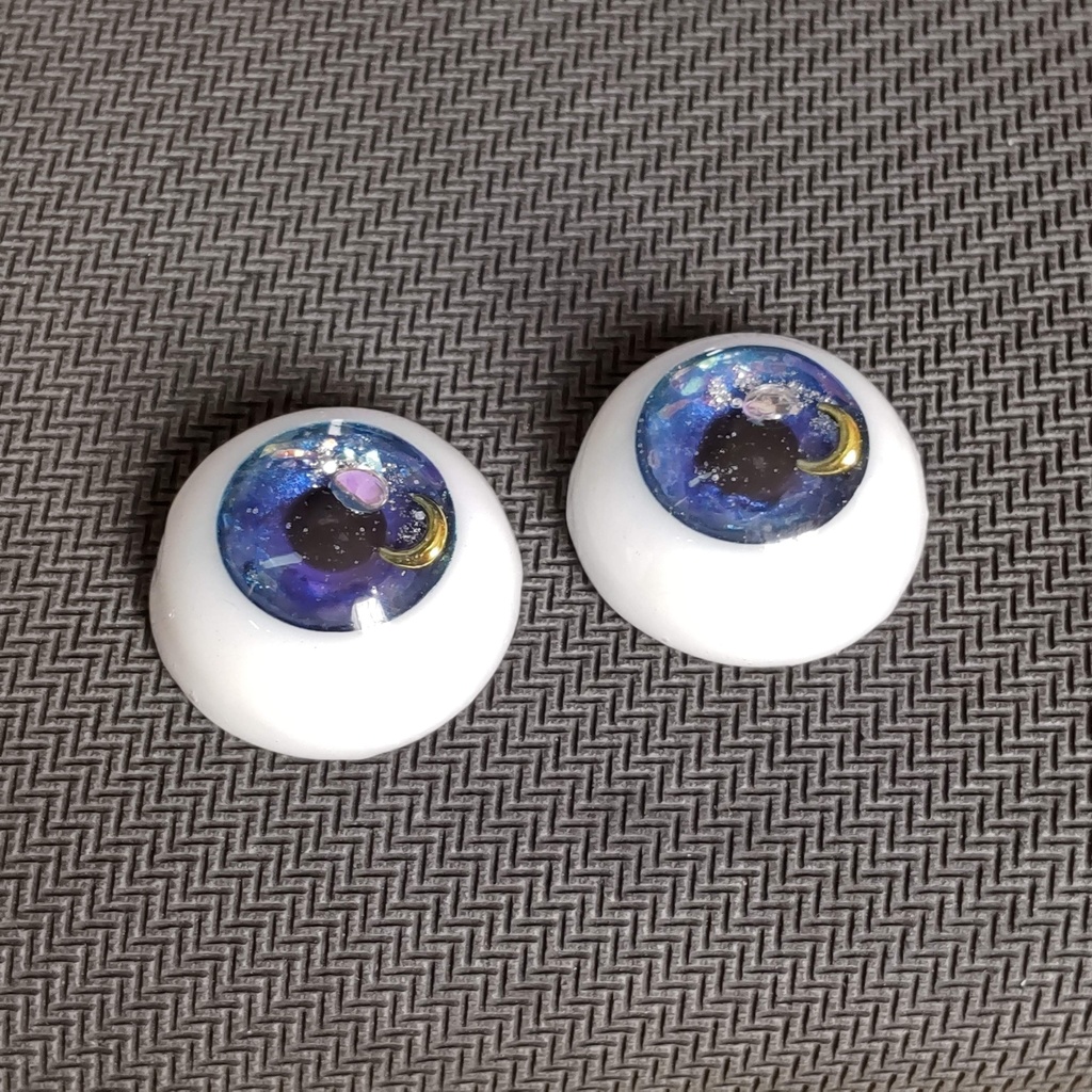【お値段改訂🪄】レジンアイ*20㎜【夜空の輝き★薄紫の空】/月の輝く夜空を、あなたのドールの瞳の中へ... ✨