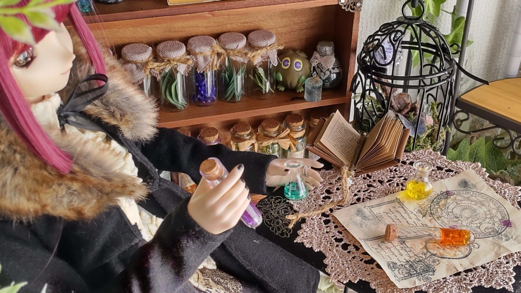 1/3ドールサイズ【魔法の実験道具セット】★3種類/美しくキレイでちょっと怪しい、そんな謎の実験道具セットをおひとついかがですか✨