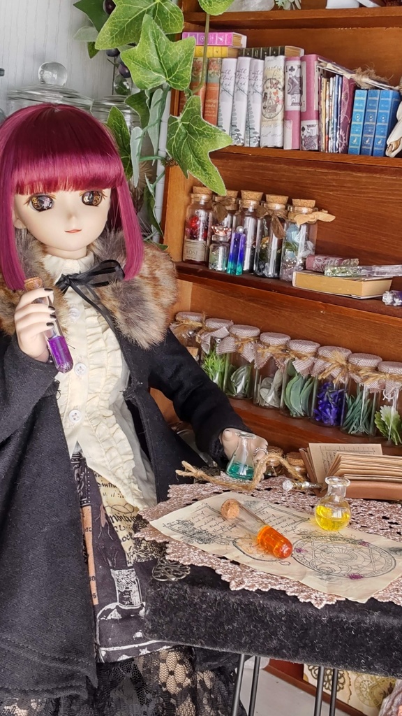 1/3ドールサイズ【魔法の実験道具セット】★3種類/美しくキレイでちょっと怪しい、そんな謎の実験道具セットをおひとついかがですか✨