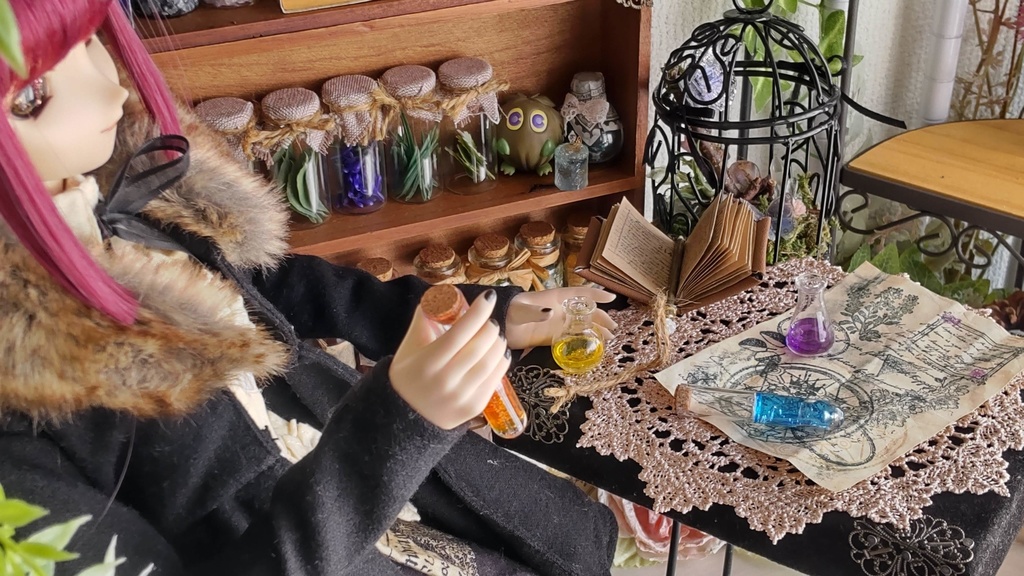 1/3ドールサイズ【魔法の実験道具セット】★3種類/美しくキレイでちょっと怪しい、そんな謎の実験道具セットをおひとついかがですか✨