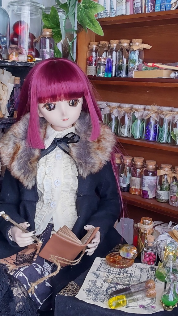 【お値段改定🪄】1/3ドールサイズ(SD、DDなど)魔法道具セット★妖精との契約①/魔法陣やノートなど魔法道具のセットです📜🔯✨