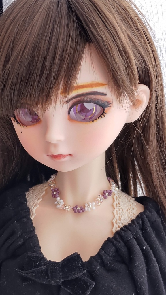 【お値段改定🪄】レジン*カポジョンアイ★20㎜【すみれ色ハート輝き】/ちょっぴり可愛らしいアイをあなたのドールへ... 💕