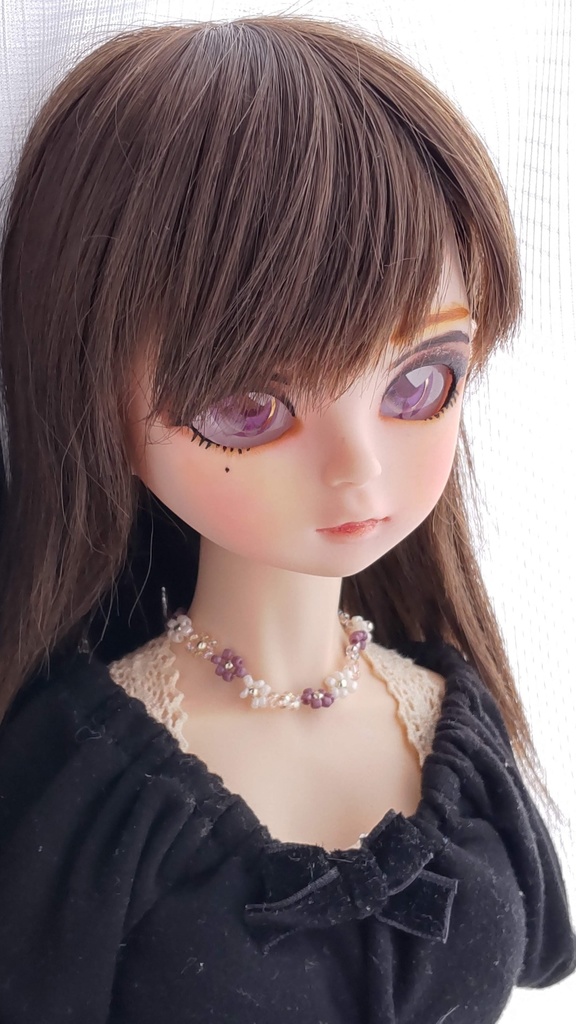 【お値段改定🪄】レジン*カポジョンアイ★20㎜【すみれ色ハート輝き】/ちょっぴり可愛らしいアイをあなたのドールへ... 💕