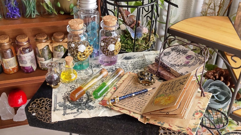 上級魔具の魔法薬✨(2種類)★1/3ドールサイズ/上級魔導師の魔法薬をあなたの手に…📜✨