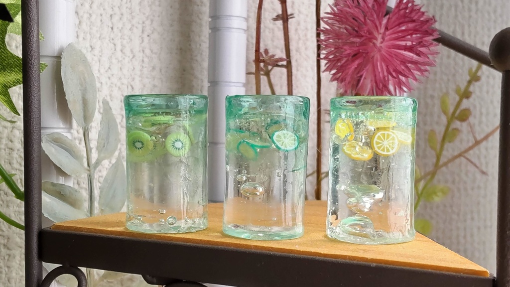 1/3ドールサイズ★ミニチュアフルーツサワー(3種類)/爽やかで大人な涼しげなフルーツサワーはいかがですか🍹✨