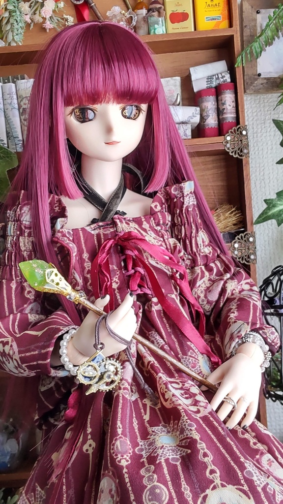 魔法石の杖と魔法具のセット(2種類)★1/3ドールサイズ/魔法学に必要な小物なセットをおひとついかがですか✨