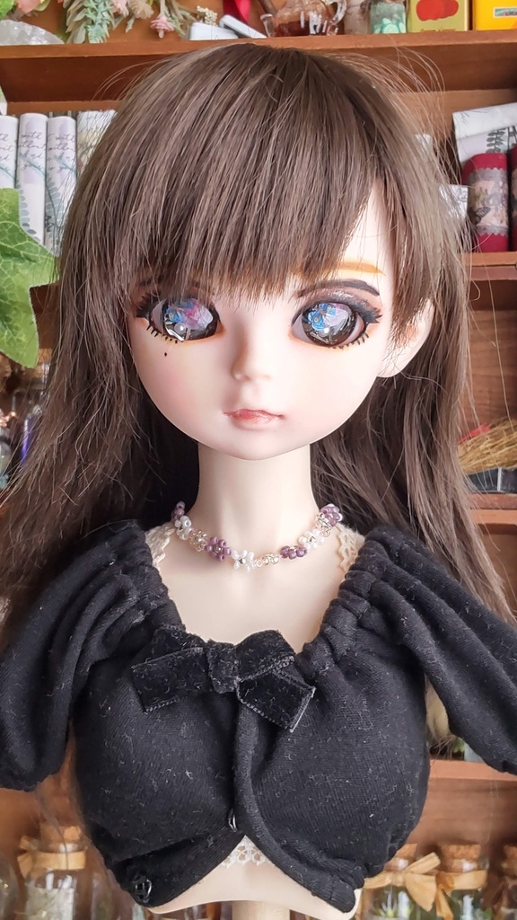 レジンアイ【薔薇と蝶】20㎜*16㎜/ちょっと個性的なアイを、あなたのドールさんにいかがですか✨