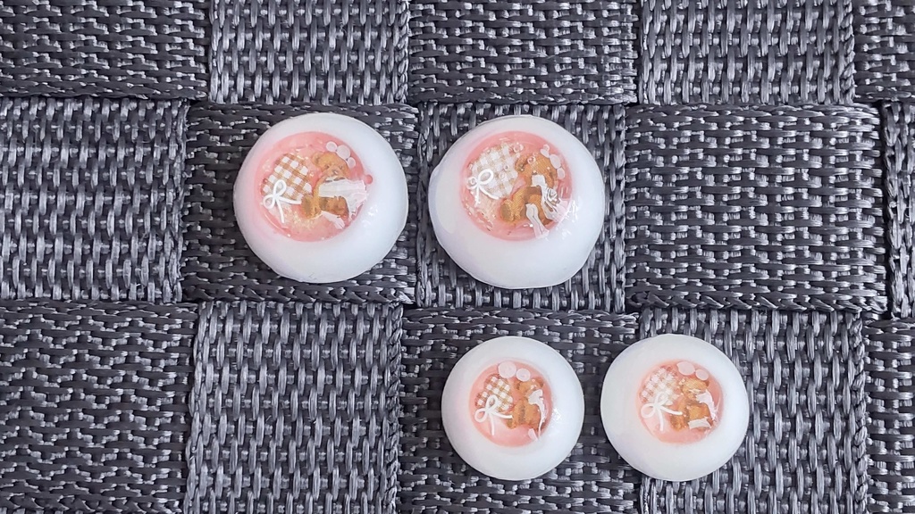 レジンアイ【テディーベア】20㎜*16㎜/ちょっと個性的なアイを、あなたのドールさんにいかがですか✨