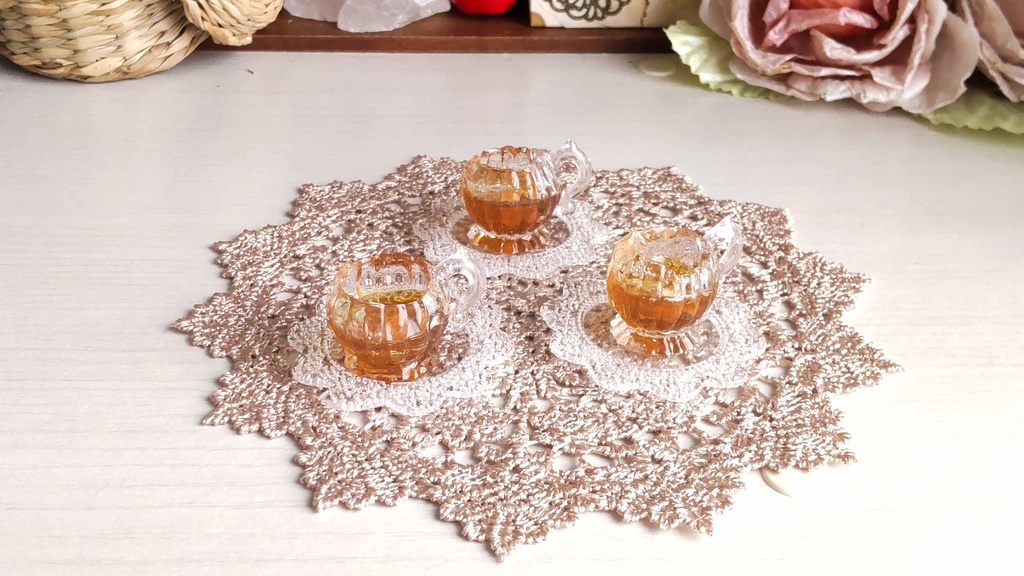 ドールサイズ*ティーカップ&ソーサーのセット/素敵なティータイムの準備はいかがですか☕✨