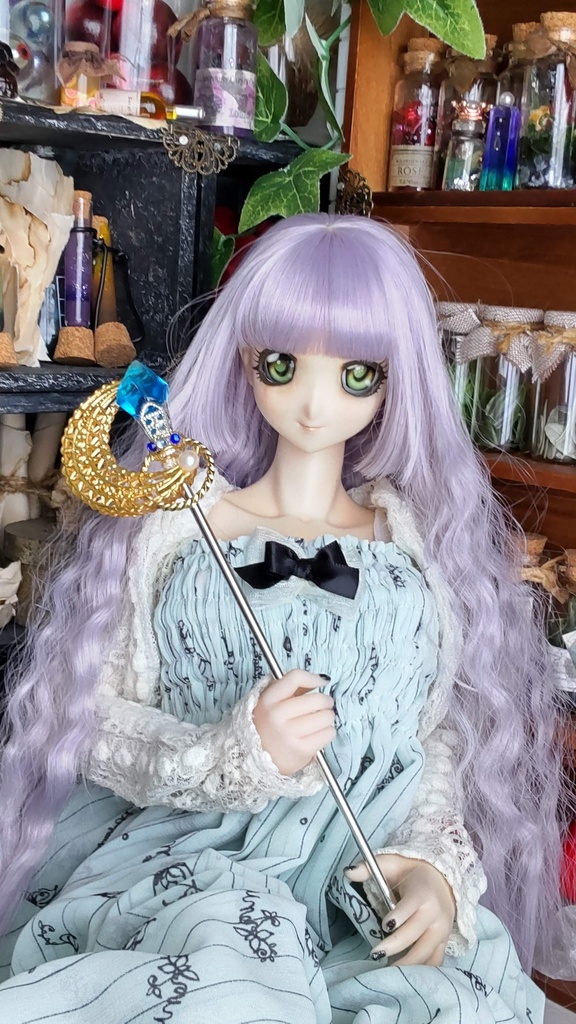 【年末SALE‼️】月の力を宿し魔法石の杖(2種類)★1/3ドールサイズ/魔法学に必要なステッキをおひとついかがですか✨