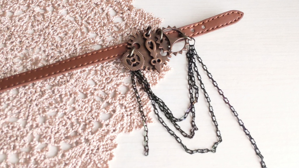 1/3ドールサイズ(DD・SDなど)★スチームパンク風ベルト(3種類)/素敵なベルトをドールにいかがですか✨